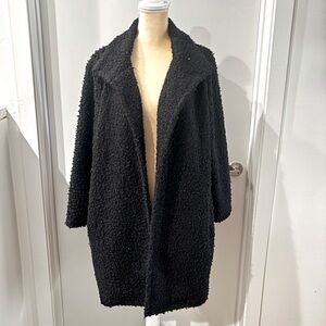 Women’s Black Open Front Coat Ava & Viv 2X